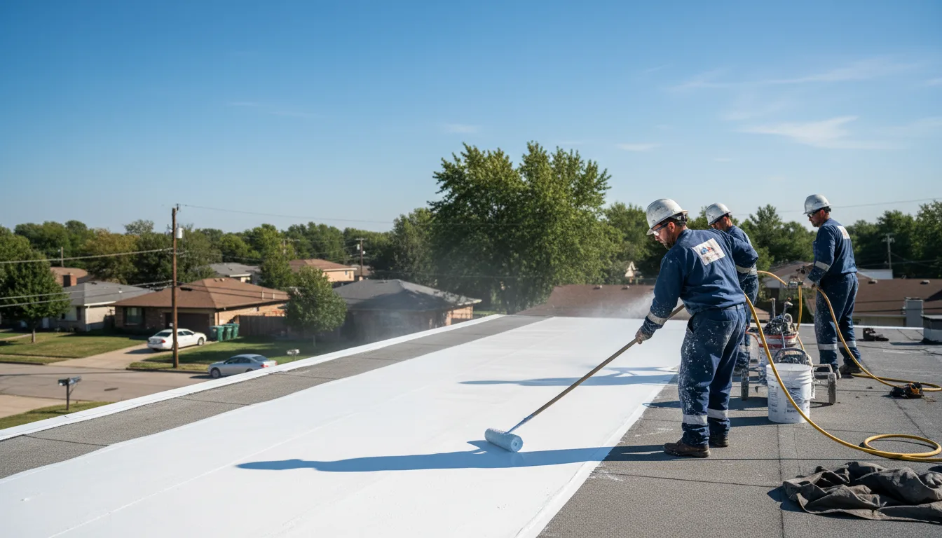 Commercial roof coating in Amity, AR near me